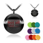 Aromatherapy Diffuser Necklace-Alphabet Essential Oil Necklace,Aromatherapy Diffuser Pendant for Men and Women,Portable,Suitable for Yoga,Meditation,Travel,Stress Relief Gift(Black 30mm) - color: Alphabet Black