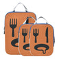 Stackable 3 Set Packing Travel Bags Polyester Travel Bags for Luggage, Hungry Fork Look (3 Set) - color: Hungry Fork Look