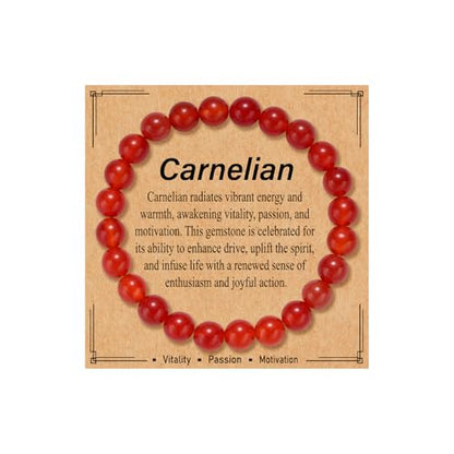 Crystal Healing Bracelet for Women, 8mm Gemstone Beaded Stretch Bracelet Natural Stone Stress Relief Beads Jewelry Birthday Christmas Gifts for Her Friends Daughter