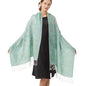 Paisley Pashmina Rave Shawl Scarf-Women's Reversible Ethnic Jacquard Pashmina Wraps for Travel - color: A#. Mint Green