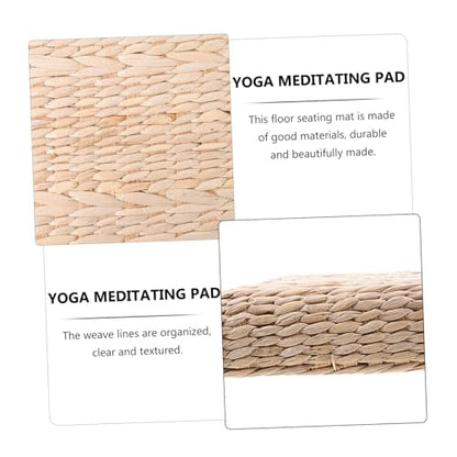 Zerodeko 1pc Hand-Woven Straw Meditation Mat for Home Use Cushion for Yoga Tatami and Zen Practices and Attractive Design for Meditation Spaces