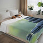Zen Meditation Stone Lake Flannel Fleece Throw Blanket, Nature Landscape Still Life Blanket Lightweight Soft Warm Blankets for Couch Bed Sofa Living Room All Season Use, 60x80in - size: 60x80in