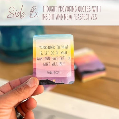 Calm Collective Guided CBT Anxiety Relief Journal for Mental Health Therapy, Mindfulness Self Care Prompt Cards, Wellness Gift Diary Notebook