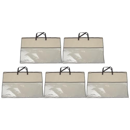 40x55cm Nonwoven Zippered Pillow Storage Bag with Handles Organizers for Bedding Clothes Travel Large Capacity Storage Bag