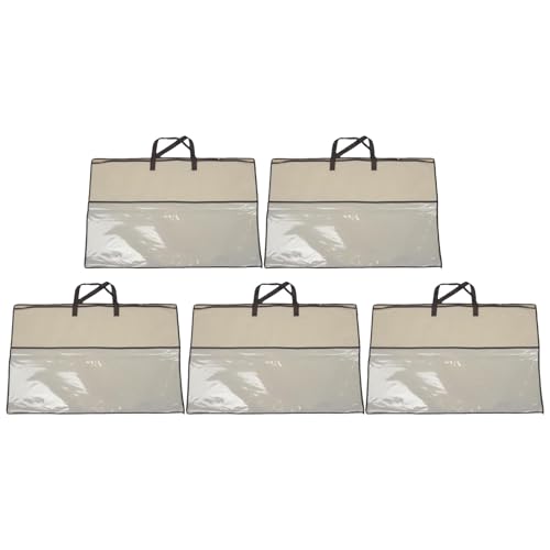 40x55cm Nonwoven Zippered Pillow Storage Bag with Handles Organizers for Bedding Clothes Travel