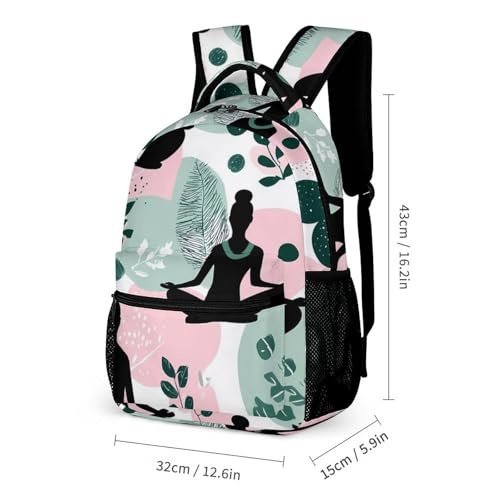 Meditation Yoga Nature Travel Backpack Casual Daypacks Lightweight Shoulder Bag with Pockets