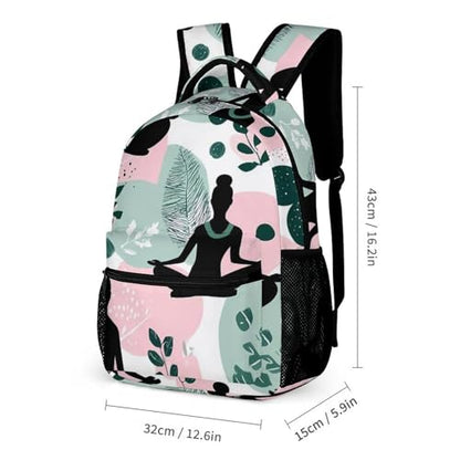 Meditation Yoga Nature Travel Backpack Casual Daypacks Lightweight Shoulder Bag with Pockets
