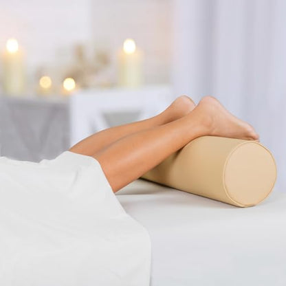 EarthLite Massage Bolster Pillow Full Round – Durable, Easy to Clean 100% PU Upholstery incl. Strap Handle/Professional Quality CFC-Free/Back Pain Relief - color: Teal