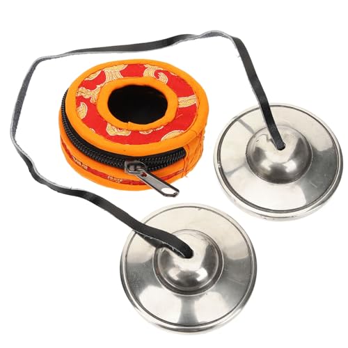 Totority 1set Tibetan Tingsha Cymbals Bell Finger Cymbals for Meditation and Yoga Musical Instrument for Spiritual Practices Compact Design for