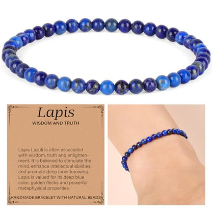 Handmade Healing Bracelet, Natural Gem Stone Crystal Elastic Bracelet