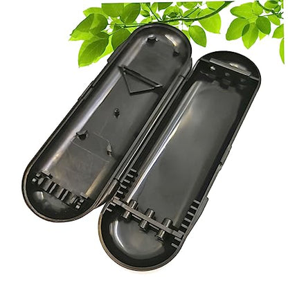 KOMBIUDA 2Pcs Portable Carrying Box Durable Plastic Storage Case for Lightweight and Compact Holder for Black
