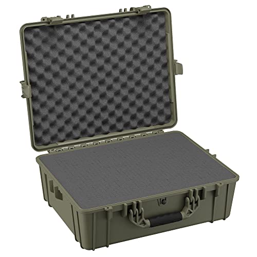 Condition 1 25" Large Waterproof Hard Case Model 839 with Foam, Portable Protective Storage Box for Travel, Hunting, Military, Tactical, Made in USA, 24.50"x 19.46"x8.41" Ranger Green - color: Ranger Green