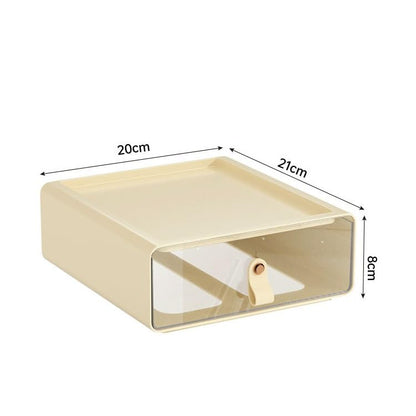 HBJWOV Desktop Storage Box With Lid Sundries Kitchen Organizer Toy Storage Baskets Home Supplies(D) - color: D