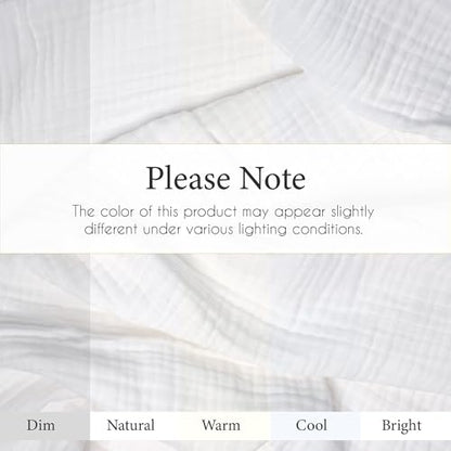 Salt Earth 100% Cotton Muslin Throw Blanket Gauze Blanket 55"X75" Twin, 4 Layered for Couch, Bed, Living Room,Lightweight & All Season Blankets & Throws, Easy to wash, Nature & Skin Friendly(White) - color: White, size: 55"X75" Twin