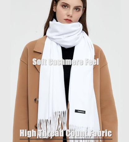 Pashmina Shawls and Wraps Scarfs for Women Wedding Party Winter Warm Long Solid Color