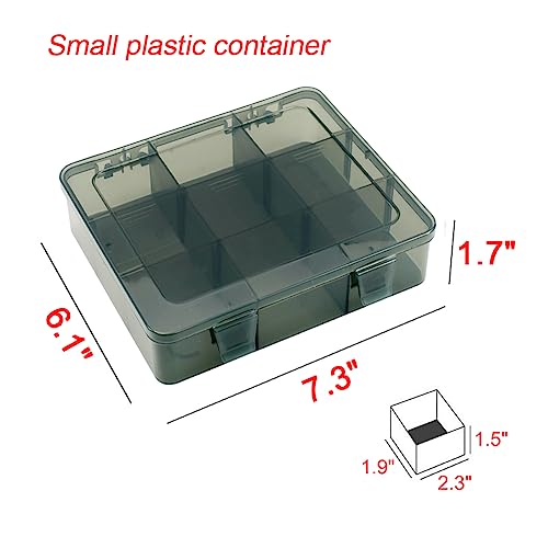 9 Grids Art Craft Supply Organizer Storage Containers, Compartment Storage Box with Removable Dividers for Jewelry, Beads, Buttons, Small Parts - size: 9 Grids 1 Pack
