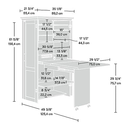 Sauder Miscellaneous Storage Craft & Sewing Armoire, Pacific Maple finish - color: Pacific Maple