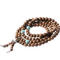 Zen Dear Unisex Natural Wenge Wood Mala Prayer Beads Necklace Bracelet Beads Meditation Buddhist Japa Rosary Mala Bead Yoga - style: 6mm 108 beads special