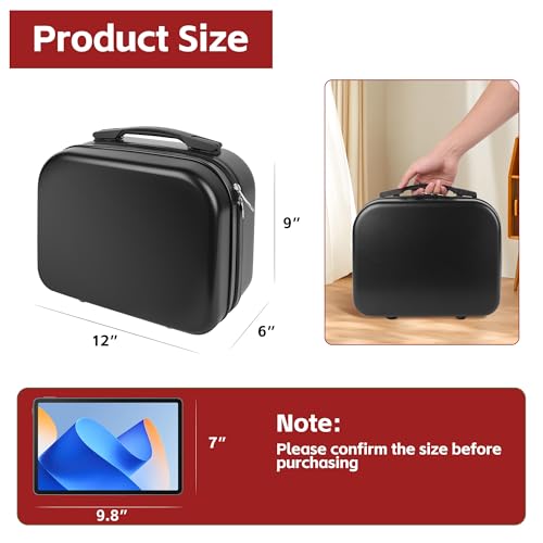 Portable Makeup Case 14inch Cosmetic Case Travel Toiletry Hand Luggage Carrying Case - color: BLACK