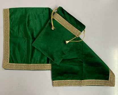 SMMS Spiritual Velvet Table Cloth Altar Tarot Spread (Green, Medium- 61cm*61cm/ 24inch*24inch) - color: Green, size: Medium- 61cm*61cm/ 24inch*24inch