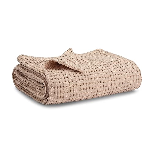 Comfy Cubs Waffle Weave Baby Blanket - 40” x 40” Cotton Blanket with Textured Design - Lightweight Swaddle for Bed, Crib, Stroller, or Couch - Soft and Cozy Cover for Toddlers, Boys & Girls - Blush - color: Blush, size: 40" X 40"