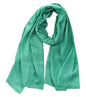 Women's Cotton Scarves Lady Light Soft Fashion Solid Scarf Wrap Shawl - color: Green Grass Color