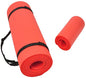Fitvids All Purpose 1/2-Inch Extra Thick High Density Anti-Tear Exercise Yoga Mat and Knee Pad with Carrying Strap, Multiple Colors - color: Red