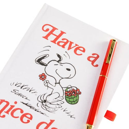 Graphique Peanuts Lined Journal Plus Pen, Hardcover Diary Notebook for Writing, 160 Pages, 6” x 8” - color: Have a Nice Day Journal