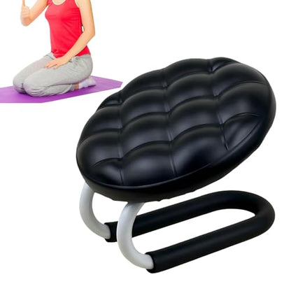 Mindfulness Meditation Stool - Prayer Kneeler Seat, Soft Sturdy Cushion Design, Comfortable Portable Support, Lightweight Easy Carry Function, Excellent Relaxation Tool, Ideal Office Zen Use - color: Black