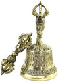 Tibetan Buddhist Meditation Bell And Dorje Set, Tibetan Buddhist Meditation Bell And Dorje Set Of Brass Hand Bells For Meditation, Prayer, Reiki, Wakefulness, Concentration, Healing(Size:6.8inch) - size: 6.8inch