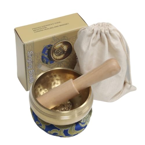 Tibetan Singing Bowl Set ，Sound Bowl Meditation Bowl，hand Hammered in Nepal For Yoga, Mindfulness, Healing & Chakra balancing,Meditation- 3.15 inch
