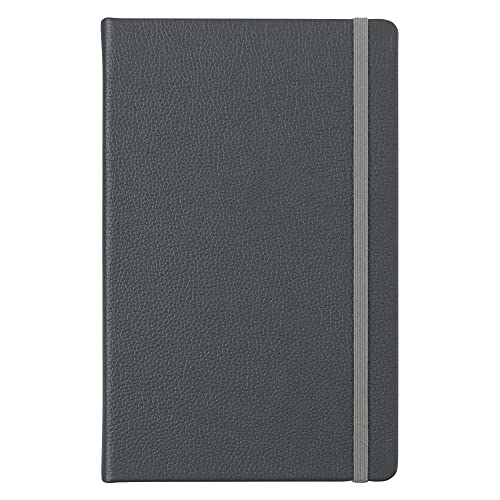 Leather Notebook, Writing Journal, Full-Grain Leather, Narrow Ruled Paper, Notebooks for Work & School, Twilight Gray (8.4" x 5.4”) - color: Twilight Gray, size: Large