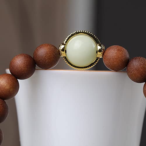 Zen Dear Unisex Teak Wood Prayer Beads Buddha Buddhist Beads Japa Mala Necklace Bracelet Bead - style: 8mm x 20 Beads