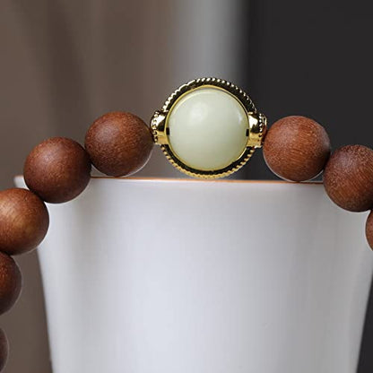 Zen Dear Unisex Teak Wood Prayer Beads Buddha Buddhist Beads Japa Mala Necklace Bracelet Bead - style: 8mm x 20 Beads