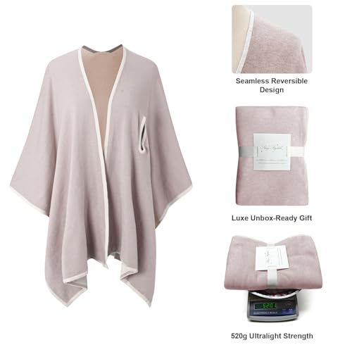 MissShorthair Knit Shawl Wraps for Women Boho Crochet Shawls Cape Open Front Cardigan - color: Buttermilk