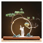 Faux Tree Chinese Zen Backflow Incense Burner Office Decoration Sand Table Rockery Creative Home Living Room Entrance Decoration Faux Plants Indoor