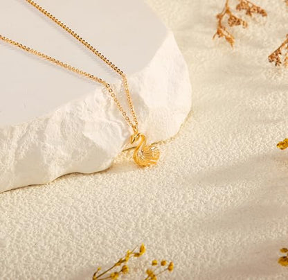 Golden Necklace for Women Virgin Mary Angel Butterfly Necklace Sister New Mom Friendship Necklace Birthday Christmas Gift - style: Swan