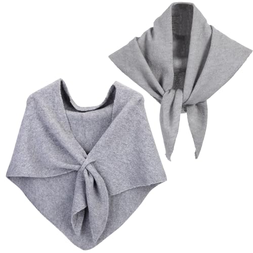 Ayliss Shawl Wraps for Women Shawl Sweater Pashmina Wraps Cashmere Cardigans Cape Wool Triangle Scarf for Weddings Gifts - color: Grey