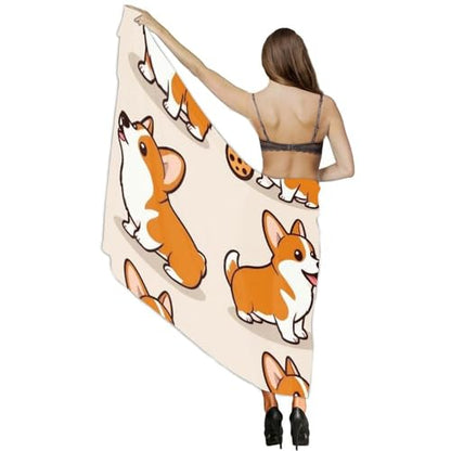Fashion Travel Swimwear Bikini Wrap All Seasons Chiffon Scarf Beach Yarn Shawl - color: Color966
