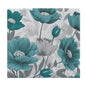 Degrees of Comfort Meditation Floor Cushion, Square Cushion for Adults Seat,Teal Grey and White Floral Printed Memory Foam Cushion, Outdoor Picnic Mat 14.96 * 13.78 Inch.
