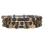 Puka Shell Bracelet for Men Wooden Bracelets Turquoise Stack Beaded Minimalist Trendy Jewelry for Friend Gift - style: 3pcs-Brown Black