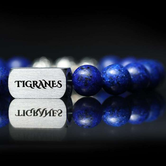 Tigranes Premium Natural Stone Bracelet Collection – Handmade Gemstone Jewelry in Luxury Branded Gift Box - style: Lapis Lazuli
