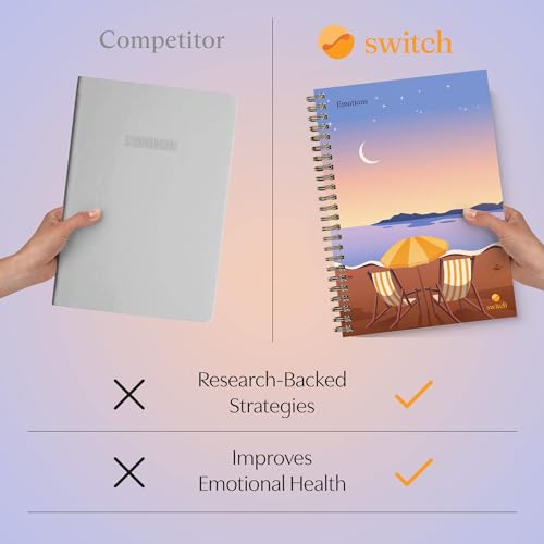 Switch Research Boundaries & Emotions Journals - Psychologist-Backed Manifestation Journals - Therapist Recommended Affirmation Journals - Beautiful Self Care Journals for Women