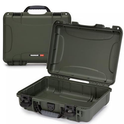 NANUK 910 Empty Waterproof Hard Case – 14.3” x 11.1” x 4.7”, Protective Case for Gear – Impact-Resistant, Dustproof, Airline Carry-On Approved – Made in Canada, Olive - color: Olive, style: Empty