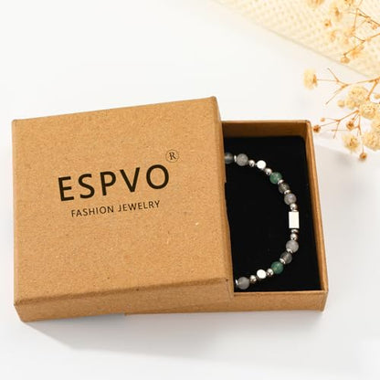Natural Healing Crystal Bracelet for Women, Triple Protection Anxiety Relief New Beginnings Good Luck Empath Protection Jewelry Gift for Friends Daughter Mom 6.5+1.8 Inches - style: Good Luck
