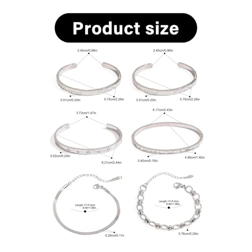 Elegant Minimalist Bangle Bracelet Adjustable Size Wristband Stainless Steel Jewelry Simple Everyday Wear Accessory - style: JDB201272 S