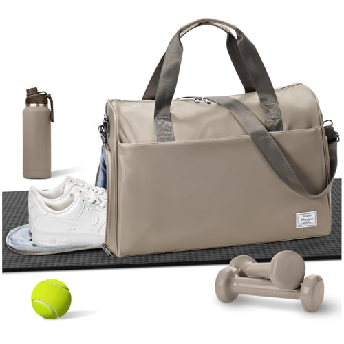 Travel Duffel Bags for Women Mens, Weekender Bag with Shoe Compartment Carry on Overnight Bag with Laptop Compartment Personal Item Travel Bag Gym Bag Hospital Bag Khaki - color: K2-Khaki