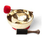 Tibetan Singing Bowl – Handcrafted Bronze Himalayan Bowl with Silk Cushion & Mallet | Made in Nepal (Harmony Cushion (Red), Large (10 inches) - color: Harmony Cushion (Red), size: Large (10 inches)