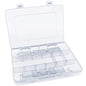 Xiaoyztan Clear Plastic Organizer, 18 Grids with Adjustable Dividers, Jewelry Box Bead Storage Container for Small Parts, Fishing Tackle, DIY Crafts, and Earrings, Overall 7.9 x 5.7 x 1.1 inch - size: 7.9x5.7x1.1 in