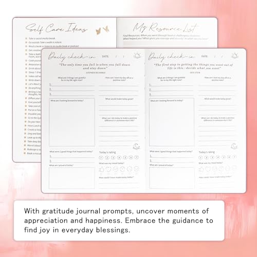 Gratitude Journal for Women & Men, Daily Guided Self Care 5 Minute Journal with Prompts for Meditation, Affirmations, Productivity, Mindfulness and Mental Health, Motivational & Inspirational